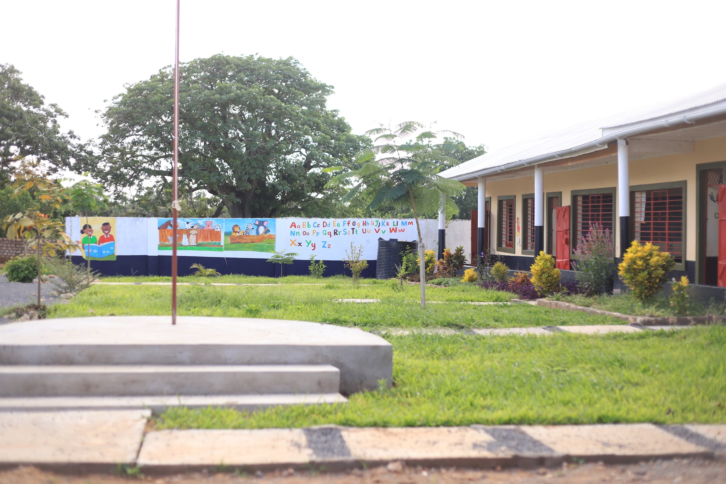 View of the school campus entrance