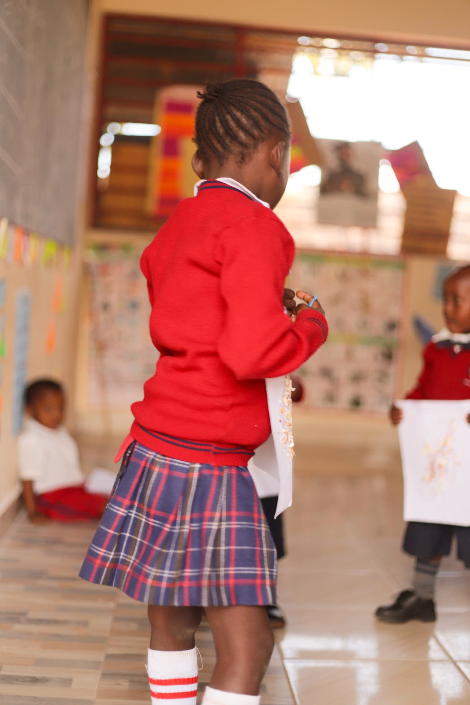 Families gathered at a school event